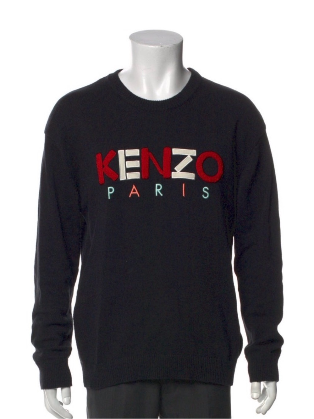 Kenzo Paris Navy Logo Crewneck knit Sweater M